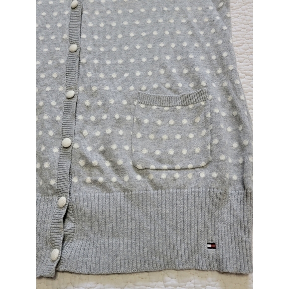 NWT Tommy Hilfiger Polka Dot Cardigan Sweater - Picture 4 of 8